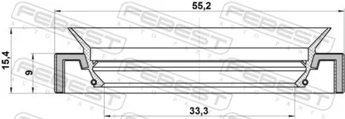 FEBEST Shaft Seal, drive shaft (95HAY-35550915C)