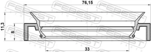 FEBEST Shaft Seal, drive shaft (95HAY-35760813L)