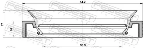 FEBEST Shaft Seal, differential (95HAY-38541017R)