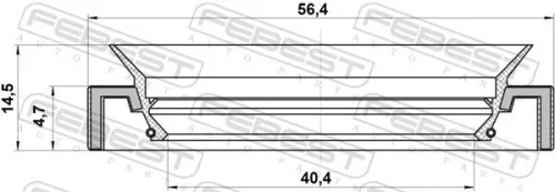 FEBEST Shaft Seal, drive shaft (95HAY-42560514X)