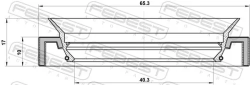 FEBEST Shaft Seal, drive shaft (95HAY-42651017L)