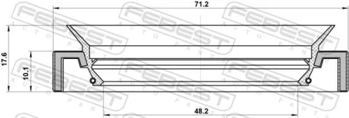 FEBEST Shaft Seal, drive shaft (95HAY-50711017R)