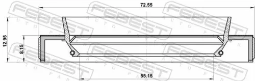 FEBEST Seal Ring, wheel hub (95HBY-57720813X)