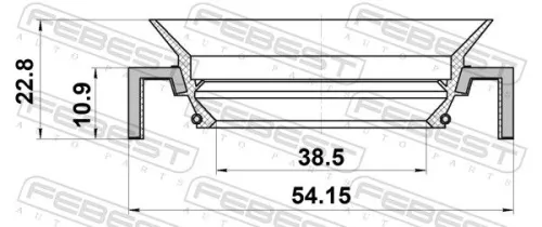 FEBEST Shaft Seal, transfer case (95HCS-40541123L)
