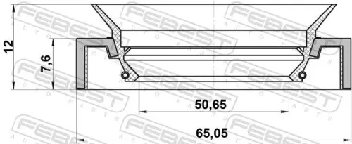 FEBEST Seal Ring, wheel hub (95HCY-52650812X)