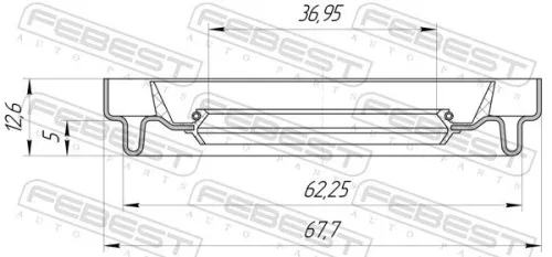 FEBEST Shaft Seal, drive shaft (95HDS-38620513X)