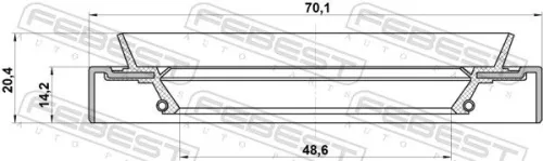 FEBEST Shaft Seal, drive shaft (95HDS-50701420X)