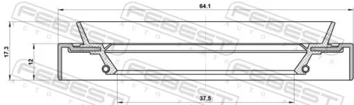 FEBEST Shaft Seal, drive shaft (95HDY-39641217X)