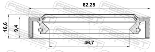 FEBEST Shaft Seal, drive shaft (95IEY-48620917C)