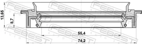 FEBEST Shaft Seal, drive shaft (95JDS-57740914X)