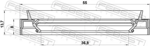 FEBEST Shaft Seal, drive shaft (95JES-38550814X)