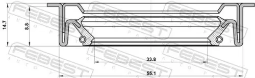 FEBEST Shaft Seal, drive shaft (95LDW-35550915U)
