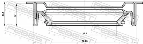 FEBEST Shaft Seal, transfer case (95LDW-40560917C)