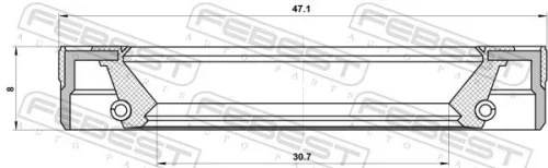 FEBEST Shaft Seal, differential (95LEY-32470808L)