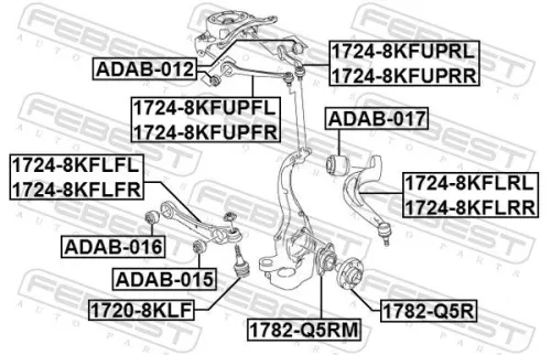 FEBEST Mounting, control/trailing arm (ADAB-017)
