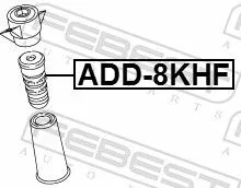 FEBEST Rubber Buffer, suspension (ADD-8KHF)