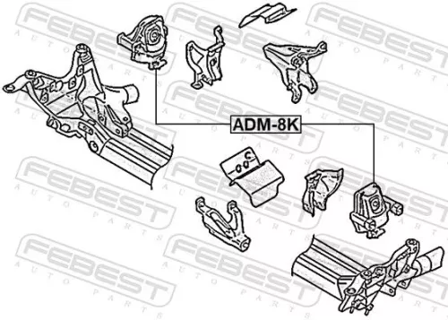 FEBEST Mounting, engine (ADM-8K)