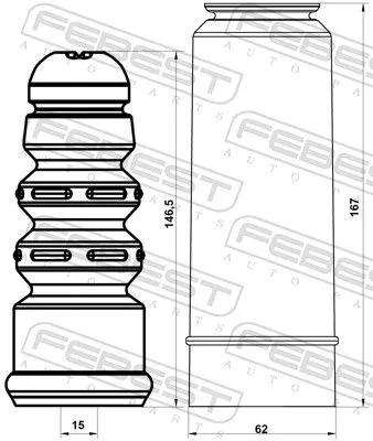 FEBEST Dust Cover Kit, shock absorber (ADSHB-A4IIIR-KIT)
