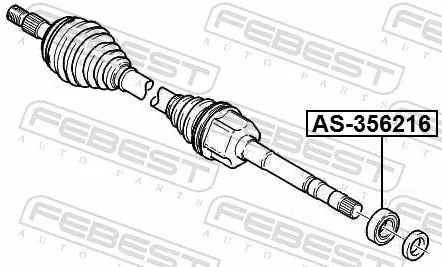FEBEST Bearing, drive shaft (AS-356216)