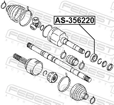 FEBEST Bearing, drive shaft (AS-356220)