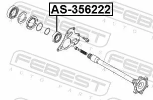 FEBEST Bearing, drive shaft (AS-356222)