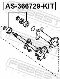 FEBEST Bearing, drive shaft (AS-366729-KIT)
