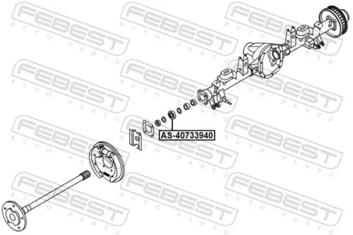 FEBEST Bearing, drive shaft (AS-40733940)