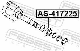 FEBEST Bearing, drive shaft (AS-417225)