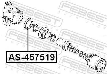 FEBEST Bearing, drive shaft (AS-457519)