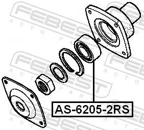 FEBEST Bearing (AS-6205-2RS)