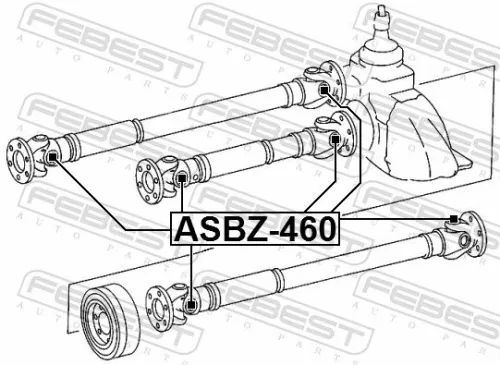 FEBEST Joint, propshaft (ASBZ-460)