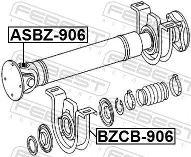 FEBEST Joint, propshaft (ASBZ-906)