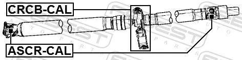 FEBEST Joint, propshaft (ASCR-CAL)