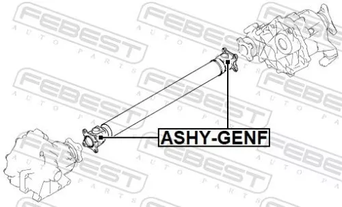 FEBEST Joint, propshaft (ASHY-GENF)