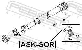 FEBEST Joint, propshaft (ASK-SOR)