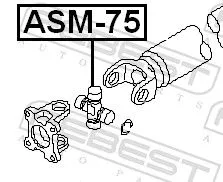 FEBEST Joint, propshaft (ASM-75)