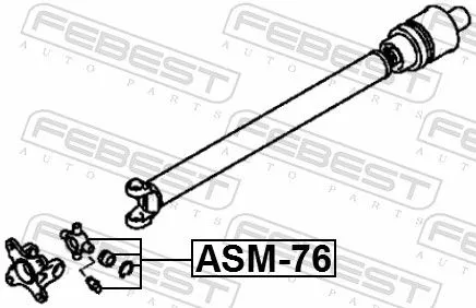 FEBEST Joint, propshaft (ASM-76)