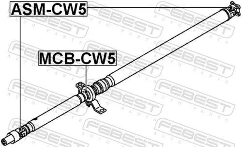 FEBEST Joint, propshaft (ASM-CW5)