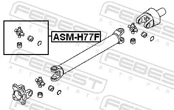 FEBEST Joint, propshaft (ASM-H77F)