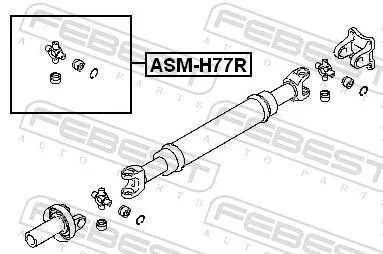 FEBEST Joint, propshaft (ASM-H77R)