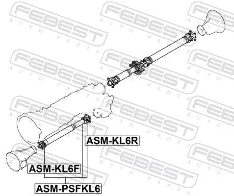 FEBEST Propshaft, axle drive (ASM-PSFKL6)