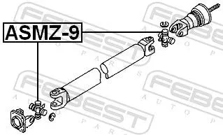 FEBEST Joint, propshaft (ASMZ-9)