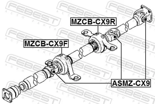 FEBEST Joint, propshaft (ASMZ-CX9)