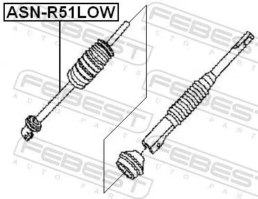FEBEST Steering Shaft (ASN-R51LOW)