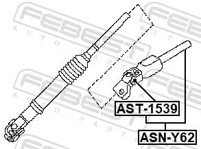 FEBEST Steering Shaft (ASN-Y62)