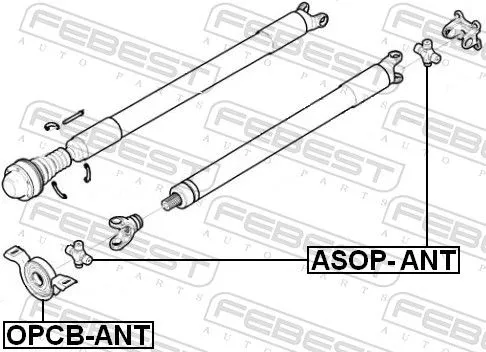 FEBEST Joint, propshaft (ASOP-ANT)