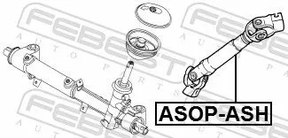 FEBEST Steering Shaft (ASOP-ASH)