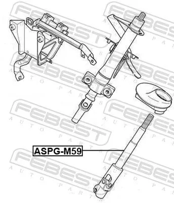 FEBEST Steering Shaft (ASPG-M59)