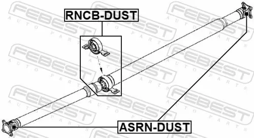 FEBEST Joint, propshaft (ASRN-DUST)