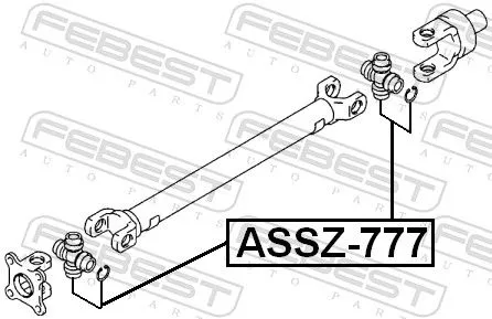 FEBEST Joint, propshaft (ASSZ-777)